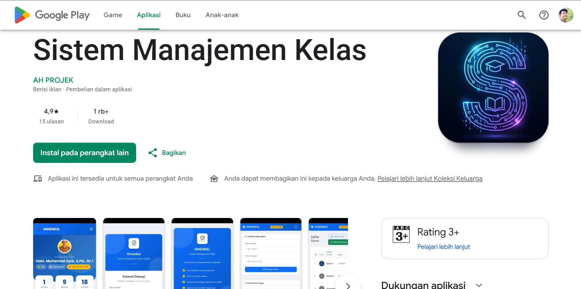 Terbit di Playstore